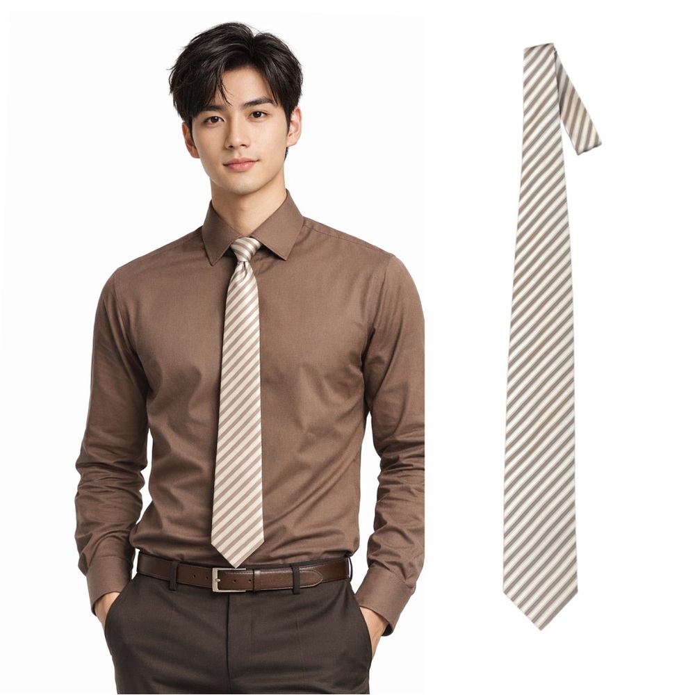 Simons Beige and Brown Striped Tie
🔥% bundle of 3, 5, 10, 15 or 20 ties